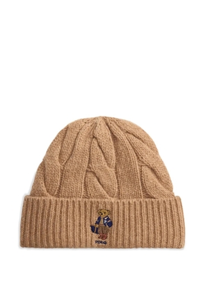 Polo Ralph Lauren Polo Bear cable-knit beanie hat - Brown