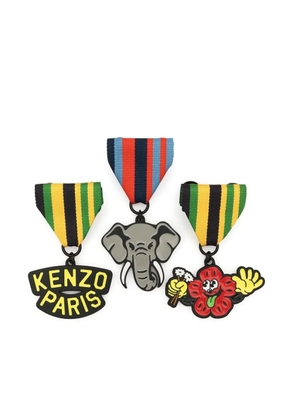Kenzo military medal logo pins (set of three) - Yellow