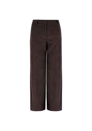 F.It corduroy wide-leg trousers - Brown