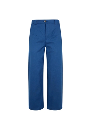 Chloé barrel-leg cotton trousers - Blue