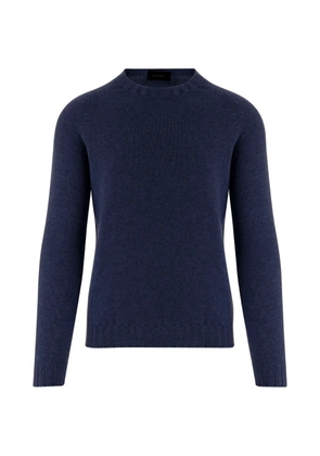 Tagliatore crew-neck raglan-sleeve sweater - Blue