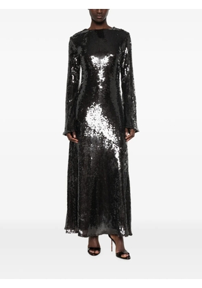 ROTATE BIRGER CHRISTENSEN sequin-embellished long-sleeve maxi dress - Black