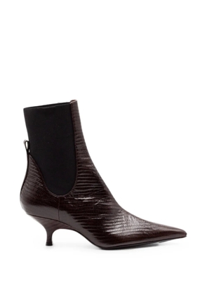 GIABORGHINI Tara reptile-effect Chelsea ankle boots - Brown