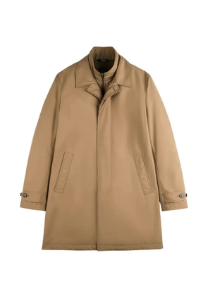 Fay Morning button-fastening layered-neck coat - Brown