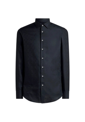 ETRO jacquard cotton shirt with medallion pattern - Black
