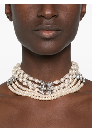Alessandra Rich multi-strand necklace - Neutrals