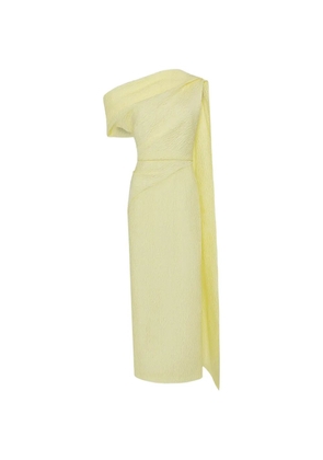 Roksanda Maite draped textured dress - Yellow