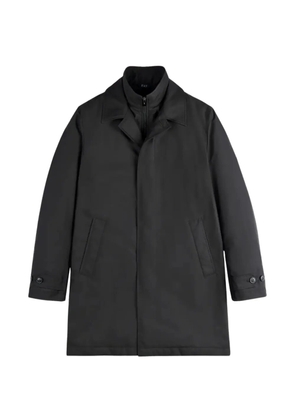 Fay Morning button-fastening layered-neck coat - Black