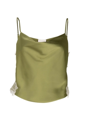 Cinq A Sept Petit Marta lace-trim satin camisole top - Green