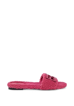 FENDI Baguette shearling mules - Pink