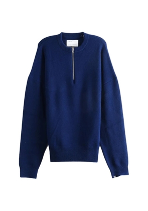 extreme cashmere quarter-zip dropped-shoulder sweater - Blue