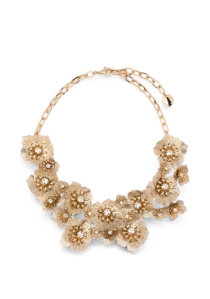 Carolina Herrera floral crystal-embellished necklace - Gold