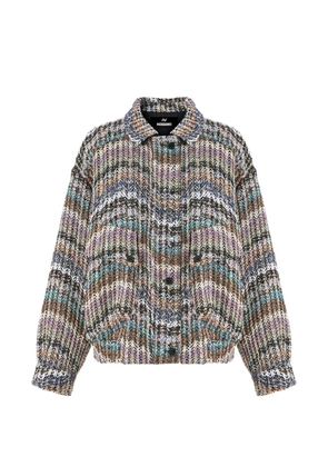 Missoni oversized bomber jacket in chevron knit with sequins - Neutrals