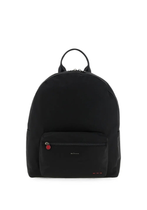 Kiton logo-plaque front-pocket backpack - Black