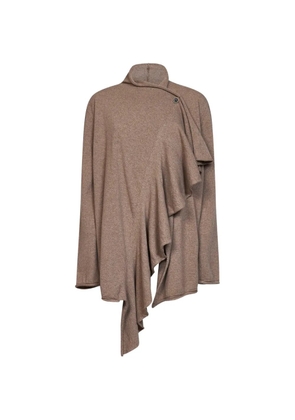 Uma Wang ruffled asymmetric cardigan - Neutrals