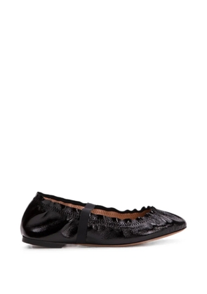 ODISSI Flora patent leather ballet flats - Black