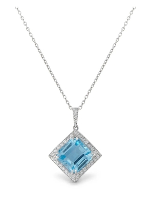 LB Exclusive topaz and diamond pendant necklace - Silver