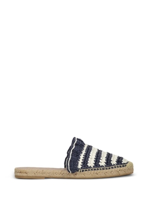 RED(V) striped ruffled espadrilles - Blue