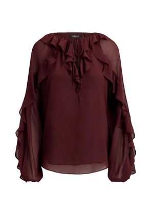 Lauren Ralph Lauren ruffled long-sleeve blouse - Red