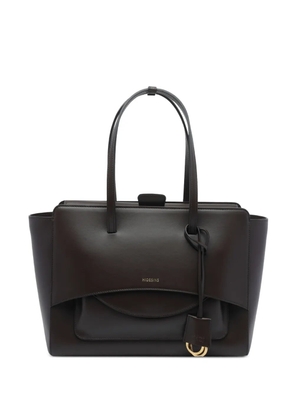 HIDESINS Medium Flap flip-top leather tote bag - Brown