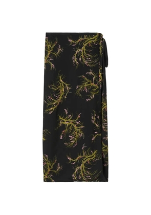 Rodebjer Verona floral-print wrap midi skirt - Black