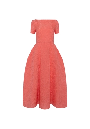 Roksanda Vaela textured-finish midi dress - Orange