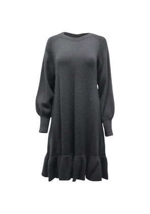 Co bishop-sleeve knitted wool dress - Black