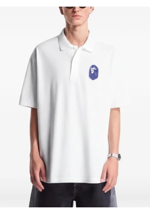 A BATHING APE® Ape Head relaxed-fit polo shirt - White