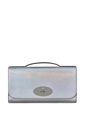 Mulberry Lily metallic clutch bag - Silver