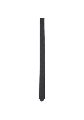 Thom Browne pointed-tip wool tie - Grey