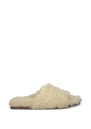 RED(V) open-toe shearling sandals - Neutrals