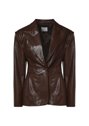 THE ANDAMANE single-breasted peaked-lapel blazer - Brown