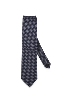 Pal Zileri geometric-pattern silk tie - Blue