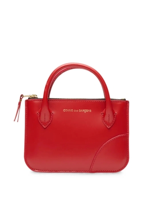Comme Des Garçons Comme Des Garçons Handles leather clutch mini bag - Red