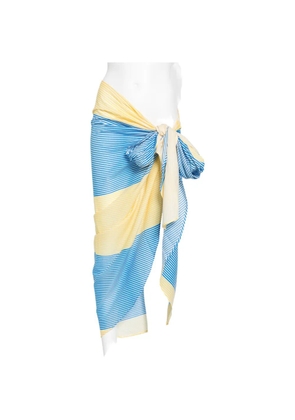 The Frankie Shop Thira striped wrap-style skirt - Blue