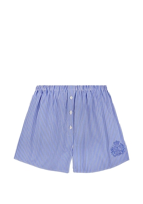 Sporty & Rich Ny Crest striped shorts - Blue