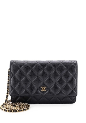 CHANEL Pre-Owned Wallet on Chain Quilted Caviar crossbody bag - Black