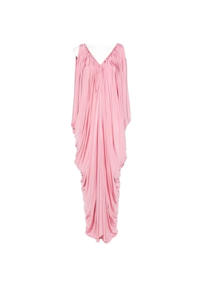Abadia draped V-neck maxi dress - Pink