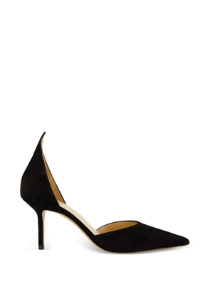Francesco Russo high-back suede pumps - Black