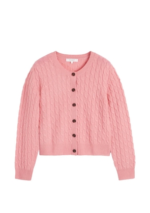 Chinti & Parker cable-knit cashmere cardigan - Pink
