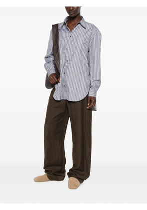 Soeur vertical-stripe long-sleeve shirt - Blue
