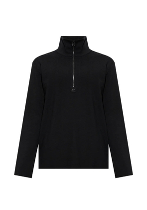 Courrèges quarter-zip stand-up collar sweater - Black
