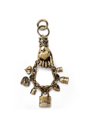 Chloé charm-embellished hand-motif keyring - Gold