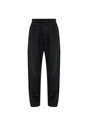 Balmain monogram-print jeans - Black