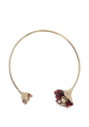 Rabanne enamel-detail rigid necklace - Gold