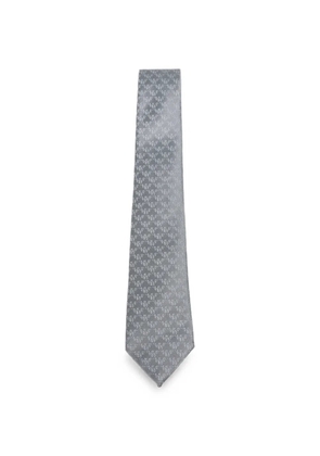 Emporio Armani logo-pattern tie - Grey
