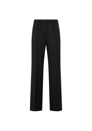 Peserico pressed-crease elasticated-waist trousers - Black