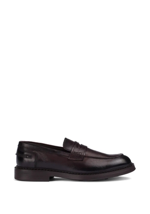 Doucal's leather penny loafers - Brown