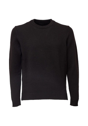 Zanone ribbed-knit crew-neck sweater - Black