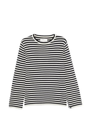 extreme cashmere striped long-sleeve T-shirt - White